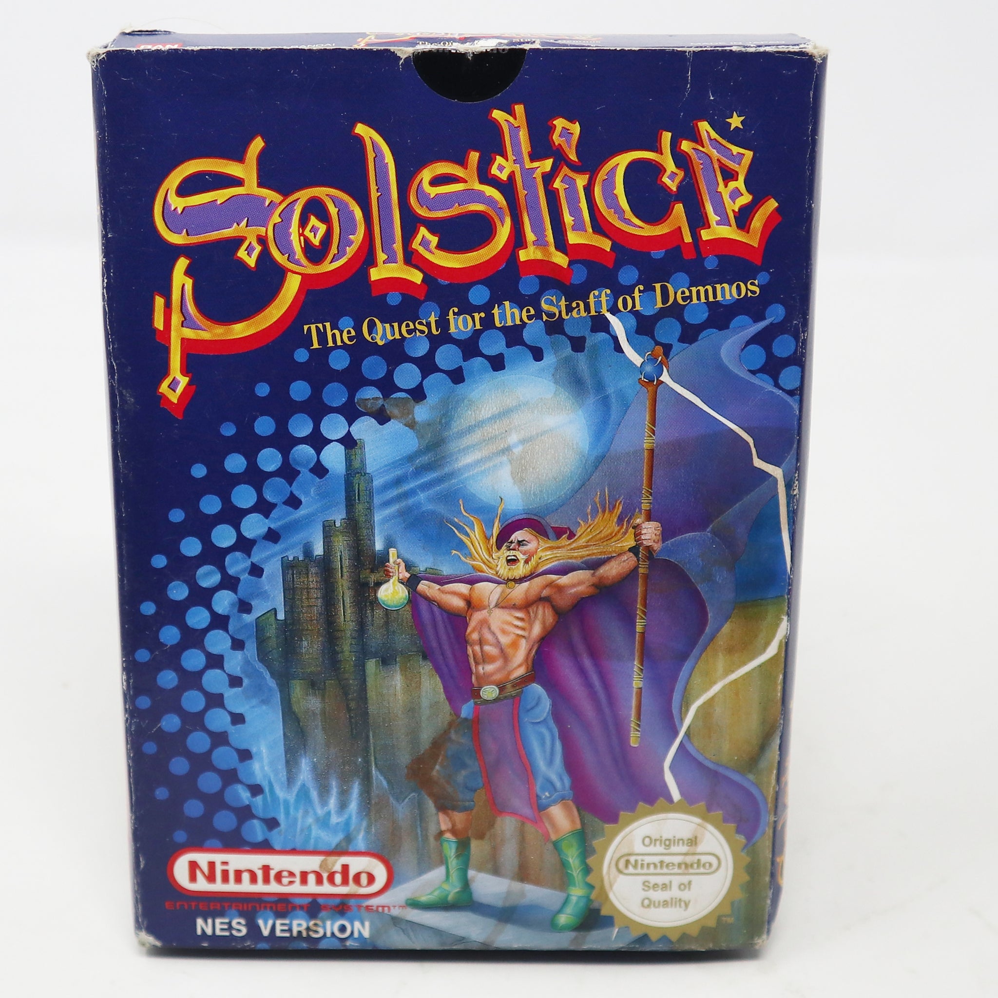 Vintage 1991 90s Nintendo Entertainment System NES Solstice The Quest For The Staff Of Demnos Video Game Boxed Pal