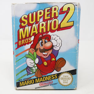 Vintage 1989 80s Nintendo Entertainment System NES Super Mario Bros. 2 Video Game Boxed Pal