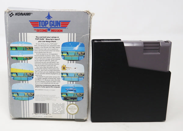 Vintage 1991 90s Nintendo Entertainment System NES Top Gun The Second Mission Video Game Boxed Pal A