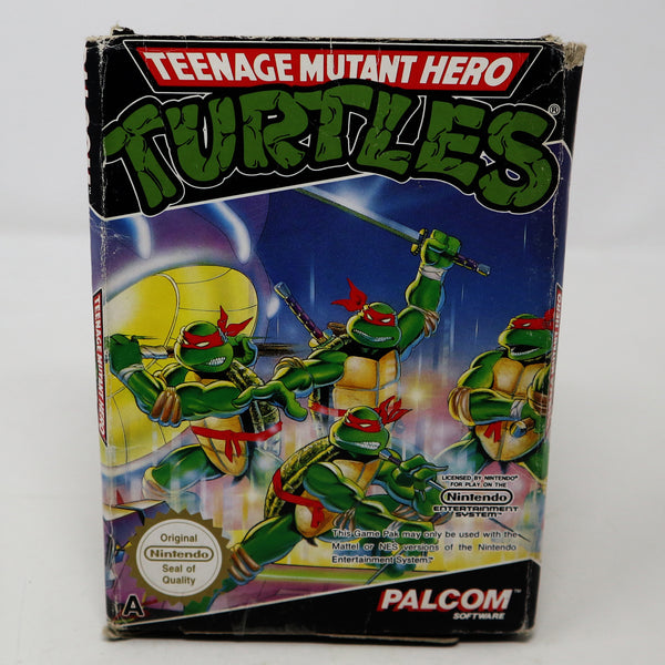 Vintage 1990 90s Nintendo Entertainment System NES Teenage Mutant Hero Turtles TMHT Video Game Boxed Pal A