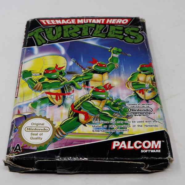 Vintage 1990 90s Nintendo Entertainment System NES Teenage Mutant Hero Turtles TMHT Video Game Boxed Pal A