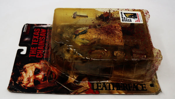 Vintage 1998 90s Movie Maniacs Series 1 The Texas Chainsaw Massacre Leatherface Figure Bloody Version Opened With Packaging Card Rare