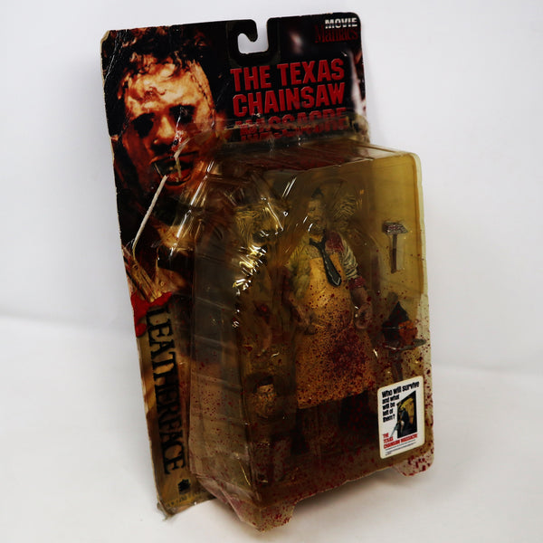 Vintage 1998 90s Movie Maniacs Series 1 The Texas Chainsaw Massacre Leatherface Figure Bloody Version Opened With Packaging Card Rare