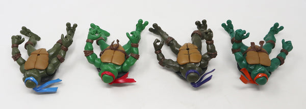 Vintage 2002 Playmates Toys Teenage Mutant Ninja Turtles (TMNT) Lot 4 Action Figures (Donatello, Michaelangelo, Leonardo and Raphael)