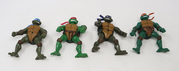 Vintage 2002 Playmates Toys Teenage Mutant Ninja Turtles (TMNT) Lot 4 Action Figures (Donatello, Michaelangelo, Leonardo and Raphael)