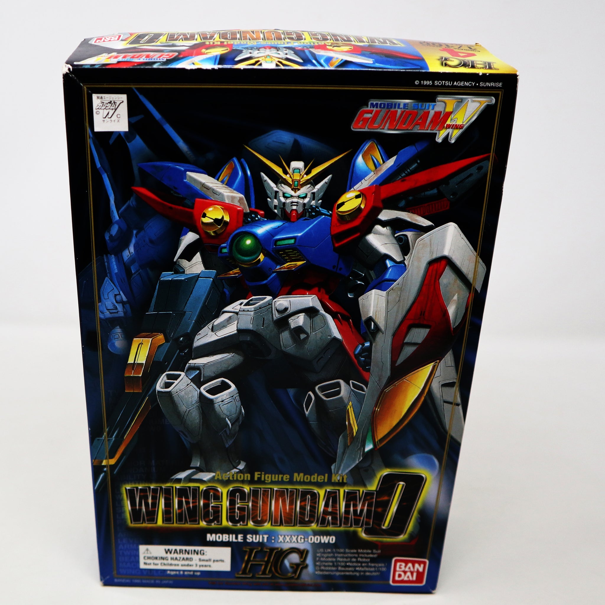 Vintage 1995 90s Bandai Wing Gundam 0 Zero Mobile Suit XXXG-00W0 1/100 Scale Model Kit Assembled Boxed Japan