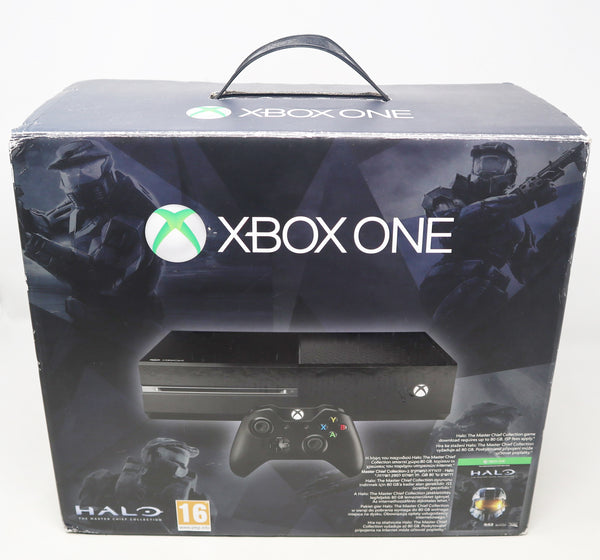 Vintage Microsoft Xbox X-Box 1 1540 Console Black 500GB HDD (Fully Working), Wireless Controller Boxed + Halo The Master Chief Collection Video Game Pal Lot Bundle