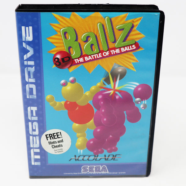 Vintage 1994 90s Sega Mega Drive Megadrive Ballz 3D The Battle Of The Balls Cartridge Video Game PAL 1 or 2 Players