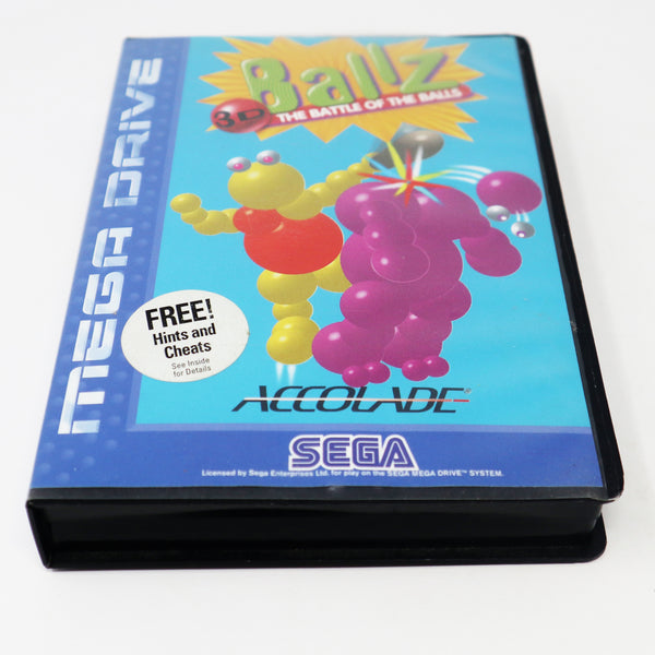 Vintage 1994 90s Sega Mega Drive Megadrive Ballz 3D The Battle Of The Balls Cartridge Video Game PAL 1 or 2 Players