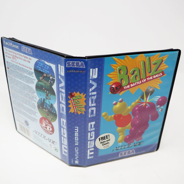 Vintage 1994 90s Sega Mega Drive Megadrive Ballz 3D The Battle Of The Balls Cartridge Video Game PAL 1 or 2 Players