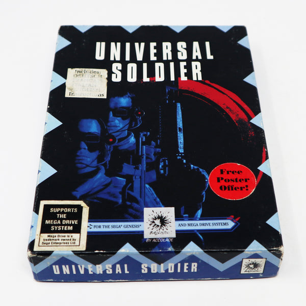 Vintage 1992 90s Sega Genesis Mega Drive Megadrive Universal Soldier Cartridge Video Game PAL