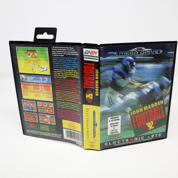 Vintage 1991 90s Sega Genesis Mega Drive Megadrive John Madden Football '92 16-Bit Cartridge Video Game PAL 1 or 2 Players