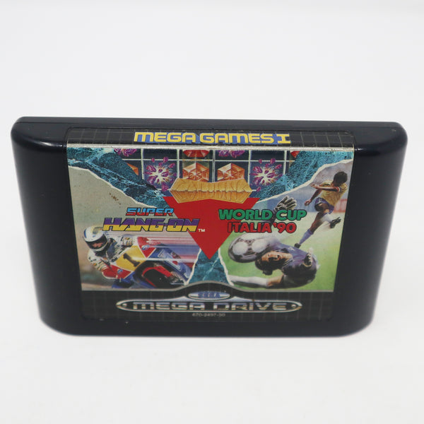Vintage 1992 90s Sega Mega Drive Megadrive Mega Games I 1 (Super Hang-On, World Cup Italia '90 & Columns) 16-Bit Cartridge Video Game PAL 1 Player