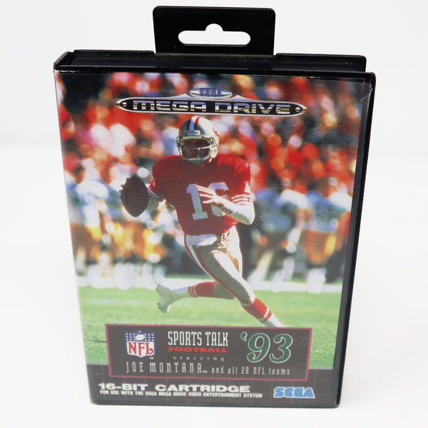 Vintage 1992 90s Sega Mega Drive Megadrive Sports Talk Football '93 Starring Joe Montana And All 28 NFL Teams 16-Bit Cartridge Video Game PAL 1 or 2 Players