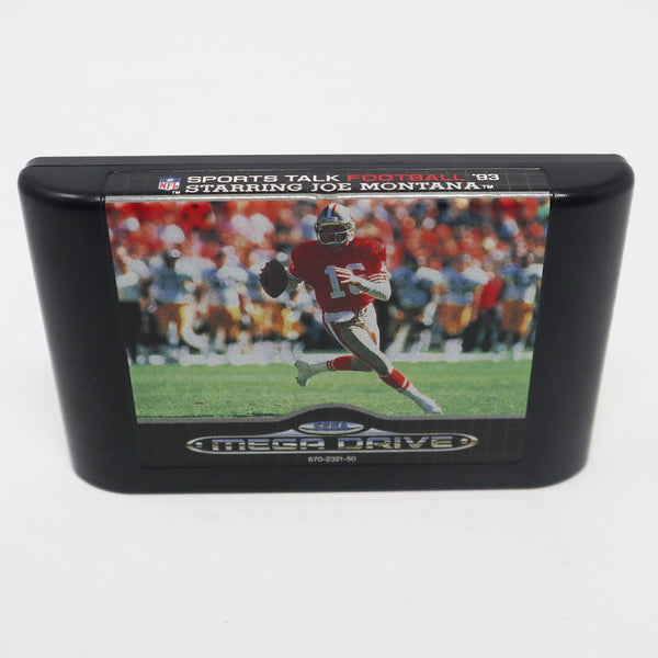 Vintage 1992 90s Sega Mega Drive Megadrive Sports Talk Football '93 Starring Joe Montana And All 28 NFL Teams 16-Bit Cartridge Video Game PAL 1 or 2 Players