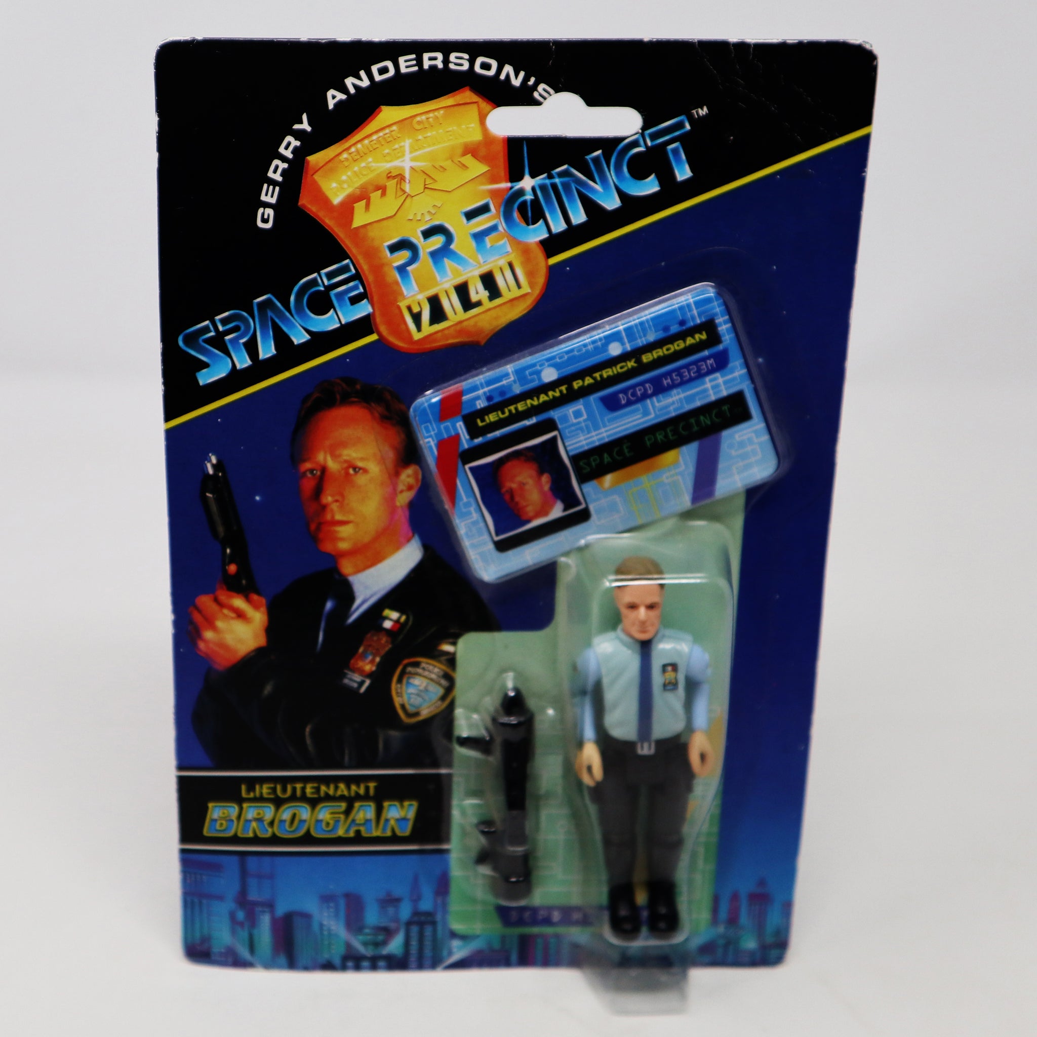 Vintage 1994 90s Vivid Imaginations Gerry Anderson's Space Precinct Lieutenant Brogan 3.5" Action Figure Carded MOC