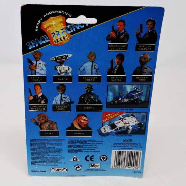 Vintage 1994 90s Vivid Imaginations Gerry Anderson's Space Precinct Lieutenant Brogan 3.5" Action Figure Carded MOC