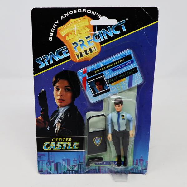 Vintage 1994 90s Vivid Imaginations Gerry Anderson's Space Precinct Officer Castle 3.5" Action Figure Carded MOC