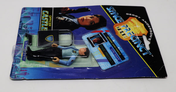 Vintage 1994 90s Vivid Imaginations Gerry Anderson's Space Precinct Officer Castle 3.5" Action Figure Carded MOC