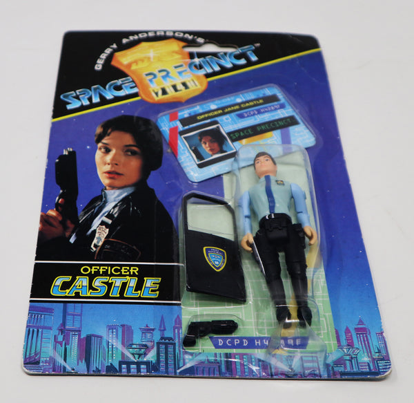 Vintage 1994 90s Vivid Imaginations Gerry Anderson's Space Precinct Officer Castle 3.5" Action Figure Carded MOC