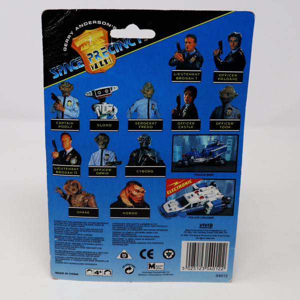 Vintage 1994 90s Vivid Imaginations Gerry Anderson's Space Precinct Officer Castle 3.5" Action Figure Carded MOC