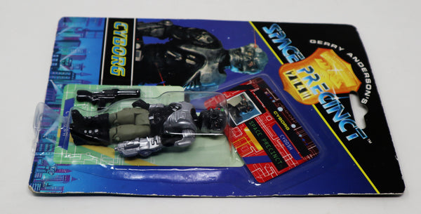 Vintage 1994 90s Vivid Imaginations Gerry Anderson's Space Precinct Cyborg Robot 3.5" Action Figure Carded MOC