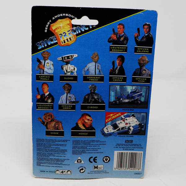 Vintage 1994 90s Vivid Imaginations Gerry Anderson's Space Precinct Cyborg Robot 3.5" Action Figure Carded MOC