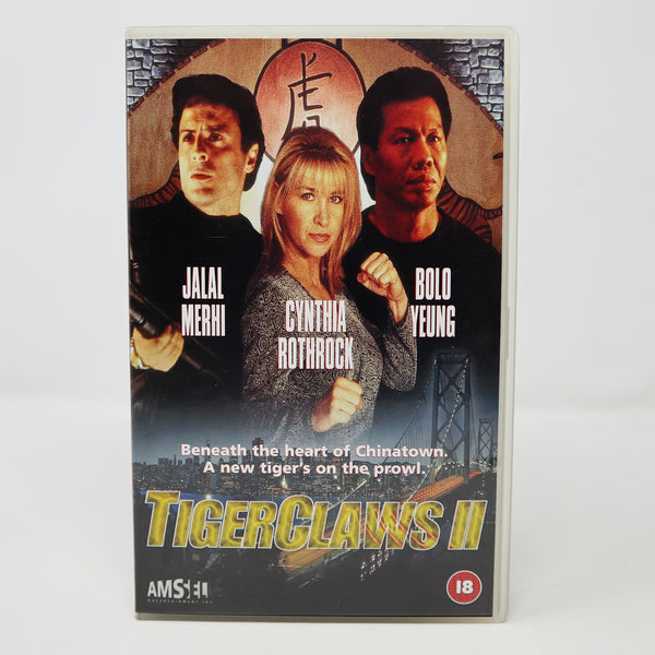 Vintage 1999 90s Tiger Claws II 2 VHS Video Home System Tape Rare Big Box Version Jahal Merhi Cynthia Rothrock Bolo Yeung Martial Arts Rare Blockbuster Video Ex-Rental