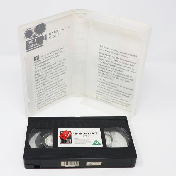 Vintage 1992 90s Cinema Club The Beatles A Hard Day's Night PAL VHS (Video Home System) Tape