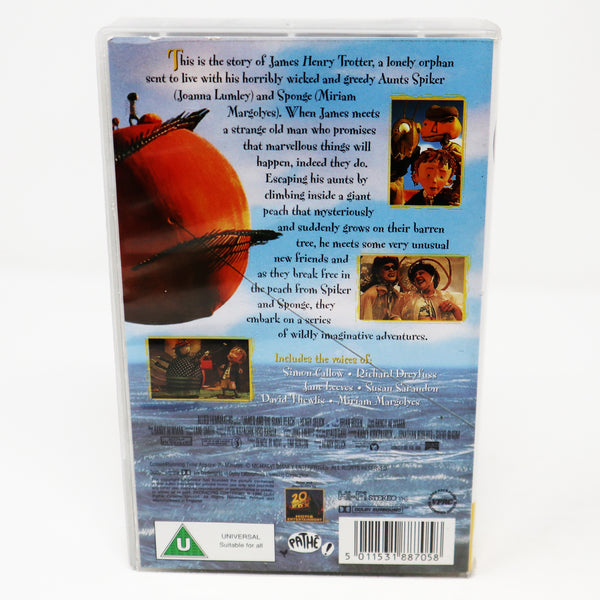 Vintage 1999 90s Pathe Roald Dahl's James And The Giant Peach PAL VHS (Video Home System) Tape