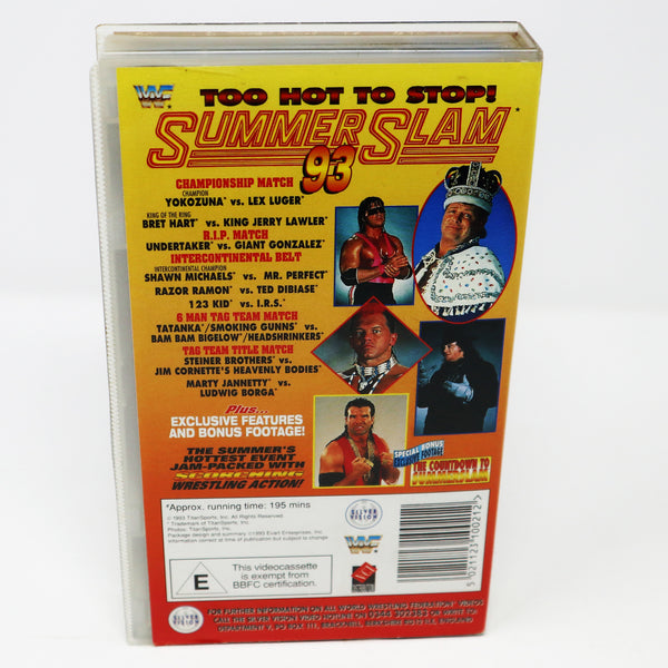 Vintage SilverVision WWF World Wrestling Federation Official SummerSlam Summer Slam '93 VHS (Video Home System) Tape