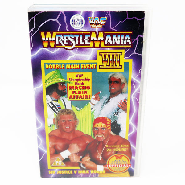 Vintage 1992 90s SilverVision WWF World Wrestling Federation Wrestlemania Wrestle Mania VIII VHS (Video Home System) Tape