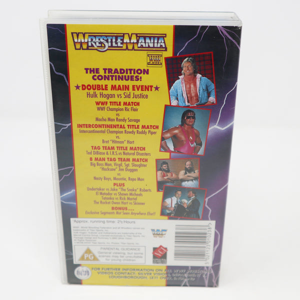 Vintage 1992 90s SilverVision WWF World Wrestling Federation Wrestlemania Wrestle Mania VIII VHS (Video Home System) Tape
