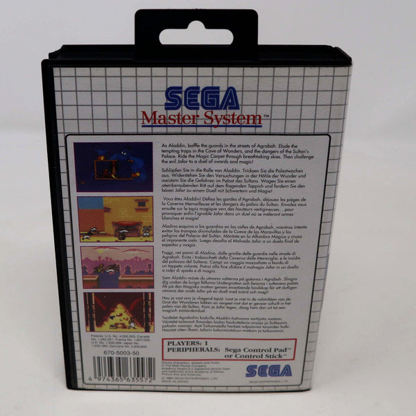 Vintage 1994 90s Sega Master System Aladdin Cartridge Video Game Action Pal 1 Player