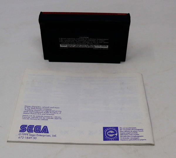 Vintage 1994 90s Sega Master System Aladdin Cartridge Video Game Action Pal 1 Player