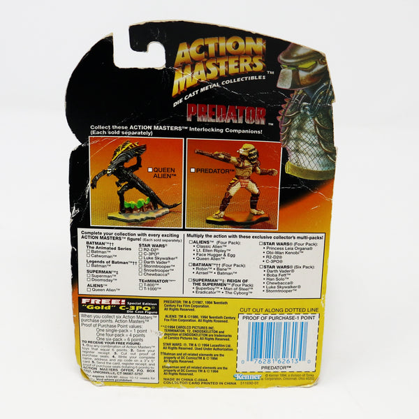 Vintage 1994 90s Action Masters Die Cast Metal Collectibles Predator Carded MOC