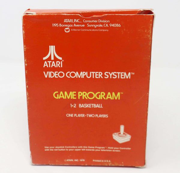 Vintage 1978 70s Atari 2600 Basketball CX2624 Video Game Cartridge For The Atari Video Computer System Boxed