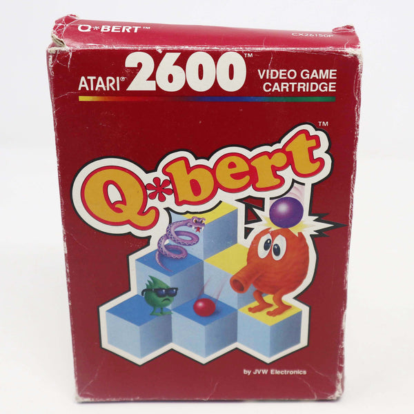 Vintage 1988 80s Atari 2600 Q*bert Qbert CX26150P Video Game Cartridge For The Atari Video Computer System Boxed