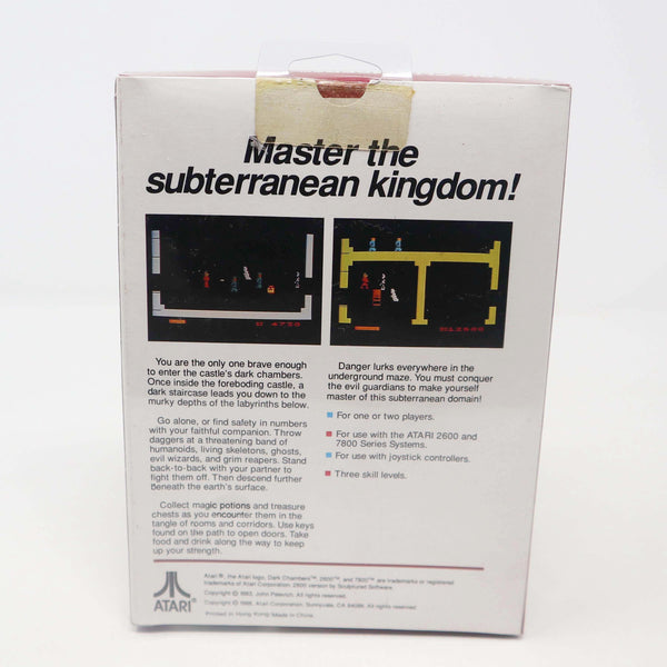 Vintage 1988 80s Atari 2600 Dark Chambers CX26151P Video Game Cartridge For The Atari Video Computer System Mint Boxed Sealed Rare