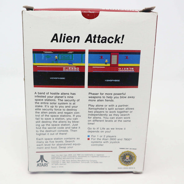 Vintage 1990 90s Atari 2600 Xenophobe CX26172 Video Game Cartridge For The Atari Video Computer System Boxed