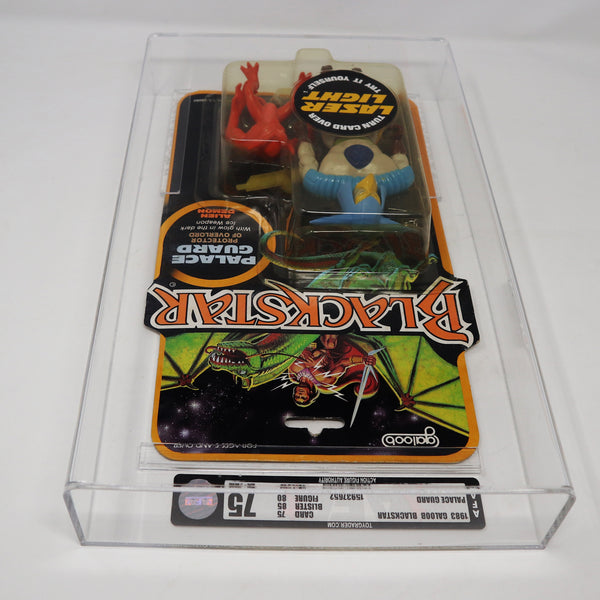 Vintage 1983 80s Galoob Blackstar Black Star Palace Guard Action Figure AFA 75 EX+ / NM Graded MOC Carded Rare