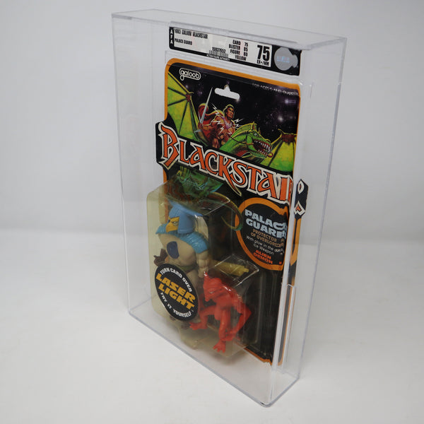 Vintage 1983 80s Galoob Blackstar Black Star Palace Guard Action Figure AFA 75 EX+ / NM Graded MOC Carded Rare