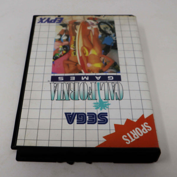 Vintage 1989 80s Sega Master System California Games Cartridge Video Game Pal Sports 1-8 Players