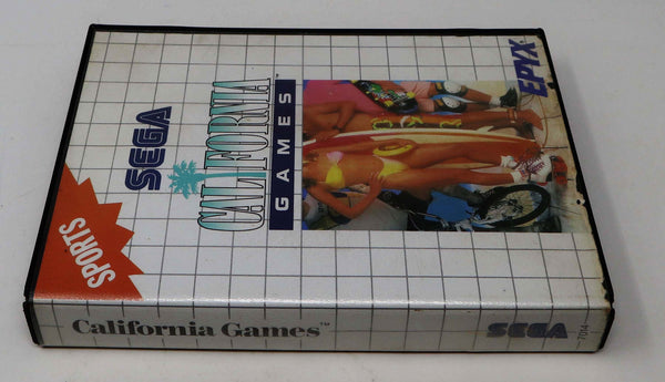 Vintage 1989 80s Sega Master System California Games Cartridge Video Game Pal Sports 1-8 Players