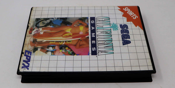 Vintage 1989 80s Sega Master System California Games Cartridge Video Game Pal Sports 1-8 Players