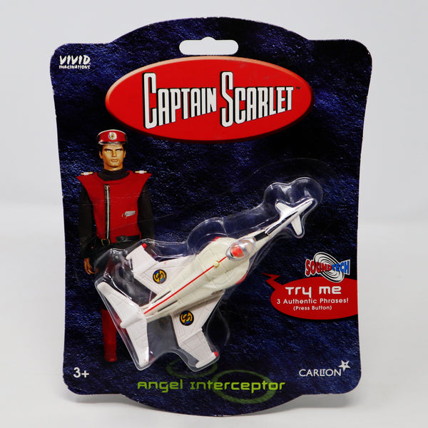 Vintage 2001 Vivid Imaginations Carlton Soundtech Captain Scarlet Angel Interceptor Vehicle Carded MOC (Batteries Need Replacing)