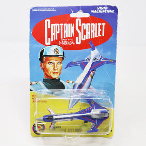 Vintage 1993 90s Vivid Imaginations Captain Scarlet And The Mysterons Captain Blue's Spectrum Jet Liner Vehicle Carded MOC