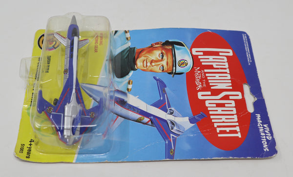 Vintage 1993 90s Vivid Imaginations Captain Scarlet And The Mysterons Captain Blue's Spectrum Jet Liner Vehicle Carded MOC