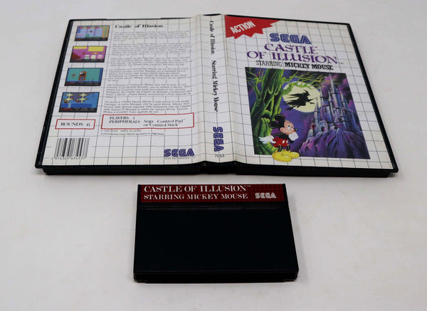 Vintage 1990 90s Sega Master System Castle Of Illusion Starring Mickey Mouse Cartridge Video Game Pal Action 1 Player