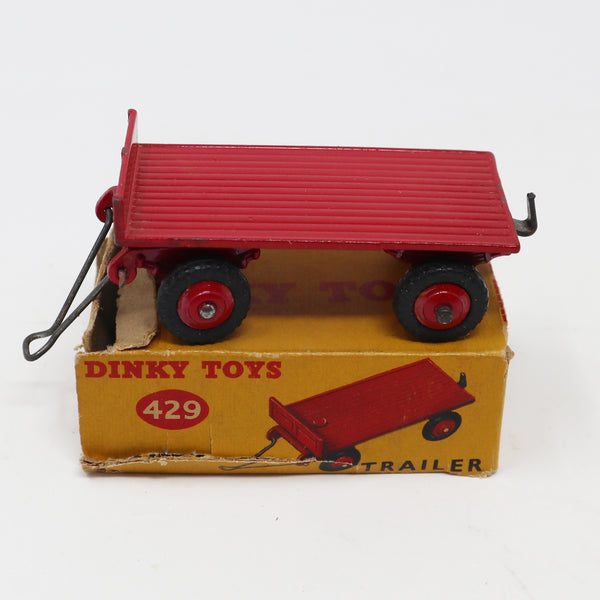 Vintage Meccano Dinky Toys 429 Red Trailer Die-Cast Vehicle Boxed